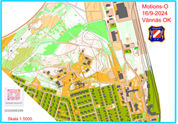 Vännässtadskarta sprintnorm Master4000 20
