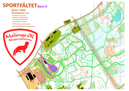 Sprint med karta Malung.Bana 8