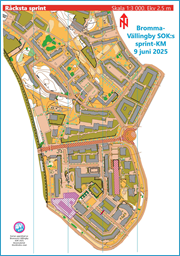 Sprint KM 9 Juni Bakgrund 1 Blank karta med banpåtrycks-symboler