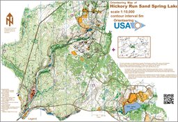 Hickory Run 2025 Canvas 4 Blank map with course overprint symbol