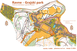 Ravne 2026 MTBO map cutout