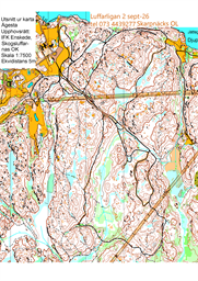 Ågesta kartutsnitt 5000 Bana d-e LL 2 sept 26