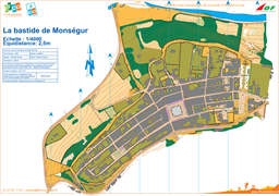 Monségur carte officielle avec lignes du nord