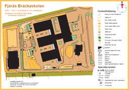 Fjärås Bräckaskolan utsnitt skolgårdskarta 2000