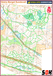 Svenska SkidO cupen 7 feb 2021 bana slutlig