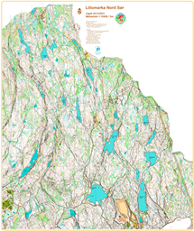 Lillomarka Nord Sør stort kart